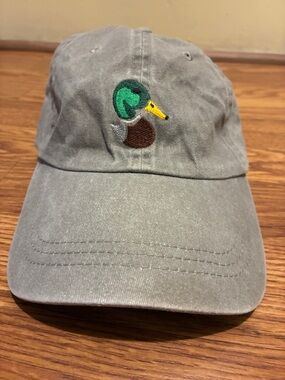 Gray Embroidered Duck Baseball Cap